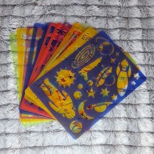 12 Colorful Themed Stencil Set